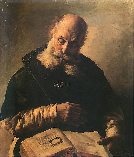 Old man with book